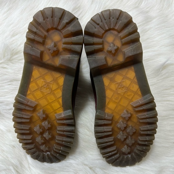 Dr Martens Cherry Red Leather Lace Up Boots Luana Airwair Doc - Picture 6 of 7